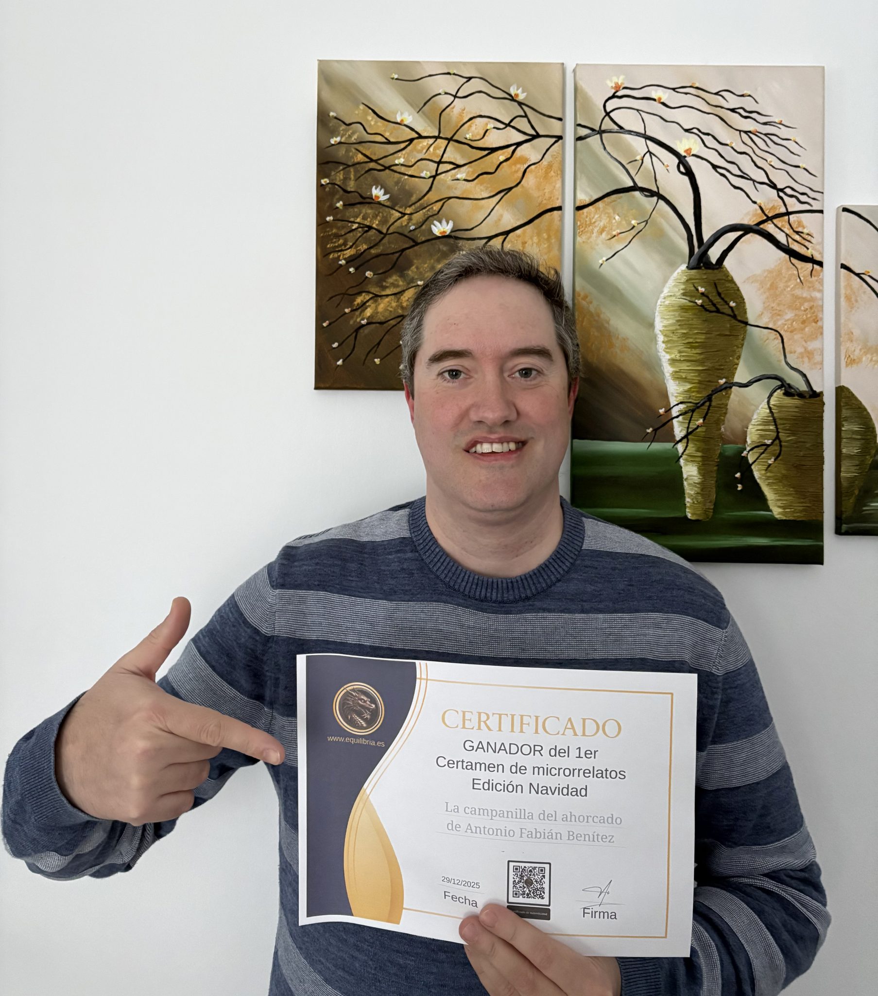 Antonio Fabián Benítez - Entrevista - Ganador 1er certamen microrrelatos Edición Navidad Equilibria